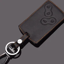Leather Keyring For Renault Koleos Laguna 2 3 Megane 1 2 3 Sandero Scenic Captur Clio Duster Fluence 4 Button Renault Key Holder