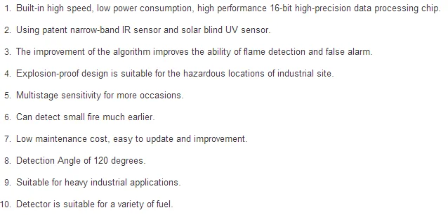wall mounted ceiling mounted type Explosion-proof UV flame detector