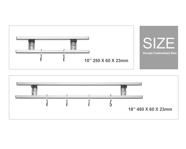 16 inch stainless steel magnetic knife bar