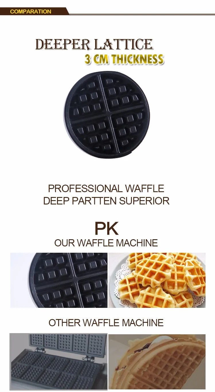 Food Processor Waffle Maker Custom Plate/industrial Waffle Maker/waffle