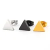 Cheap wholesale manufacture custom different triangle shaped stud stainless steel triangle earrings for women jewelry shop
