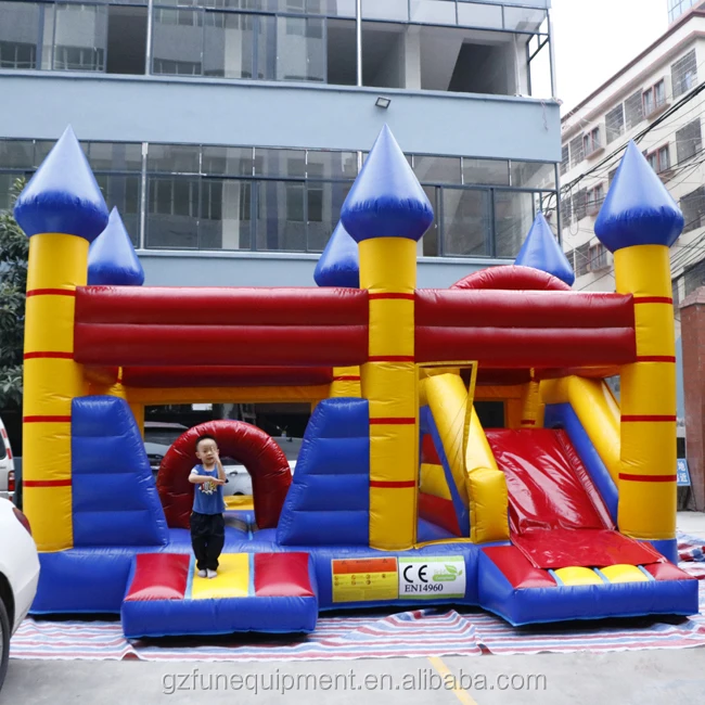 Commercial inflatable bouncer jumping castle bounce house with slide