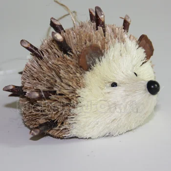 christmas hedgehog decoration burlap hedgehog handmade hedgehog porcupine christmas ornament