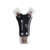 No housing external memory card 4 in 1 card reader for iphone X/ micro usd/ Type c