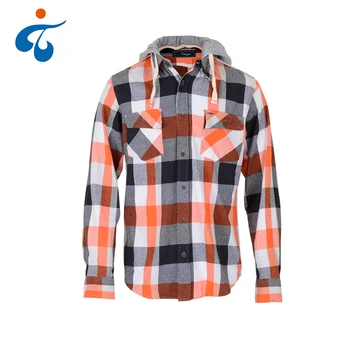 orange mens flannel