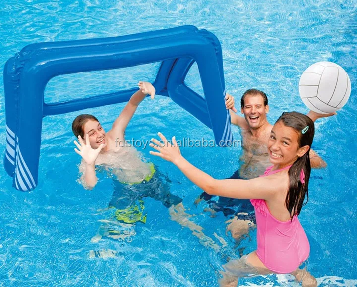 Inflatable Football Soccer Goal Net For Kids Swimming Pool Beach