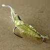 YOUME 4cm 1.3g Soft Silicone Luminous Shrimp Fishing Lures with Hook Small Light Green Freshwater Fishing Shrimp Bait