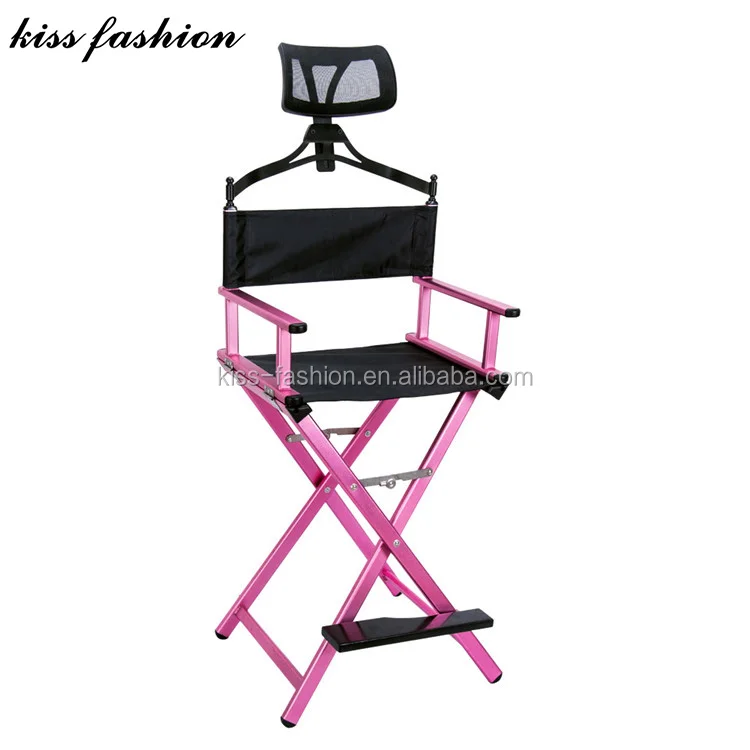 Professional Makeup Artist Chair With Headrest,Telescopic Salon Custom Folding Vanity Studio