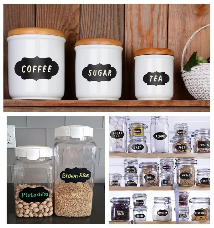 Selfadhesive Chalkboard Labels For Jar / Glass 87*50mm/labelstick On