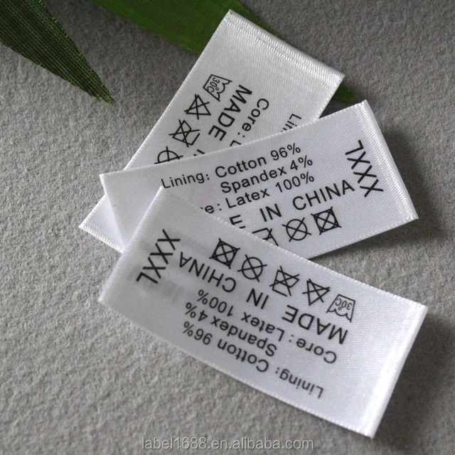 fabric neck labels for clothing washing instructions labels for