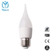 Hot Sale 3-7W Anti-fade Candle LED Lamp CA37 with Dawing Tail for Bedroom Restroom Warehouse