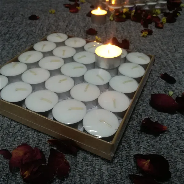 Cheap customized white 100% paraffin bulk supplier tealight candles