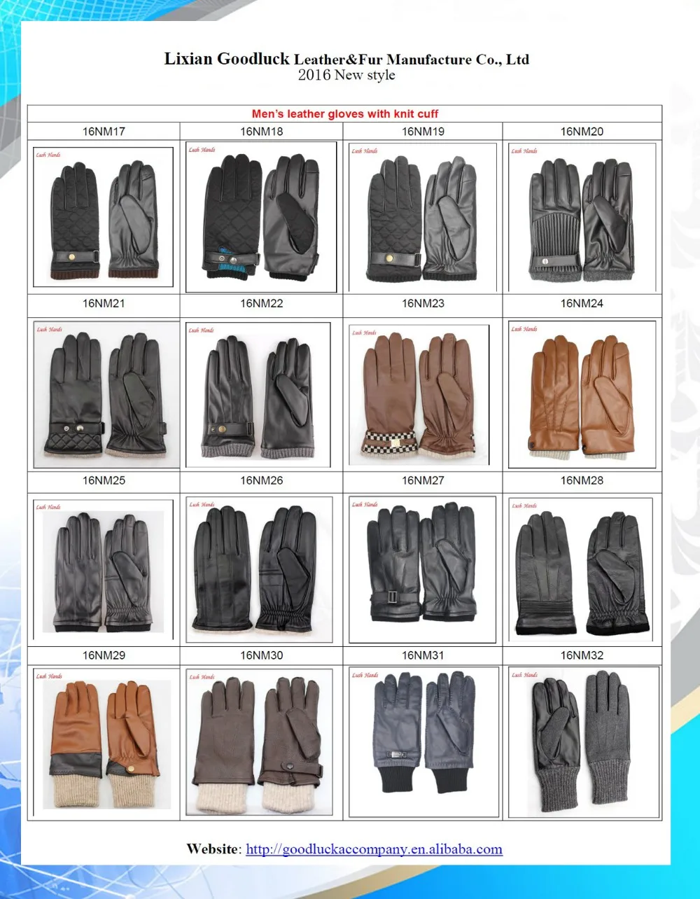 Men 's Best-selling Goatskin leather gloves