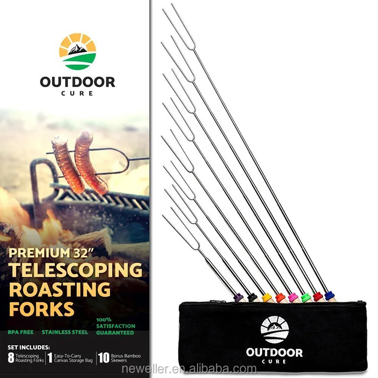 Logo branding natural color hot sell of roasting sticks with custom logo