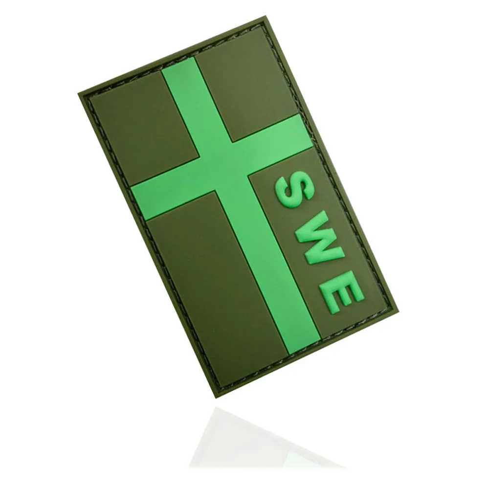 Custom Factory Price PVC Light Up glow  in the dark Patch