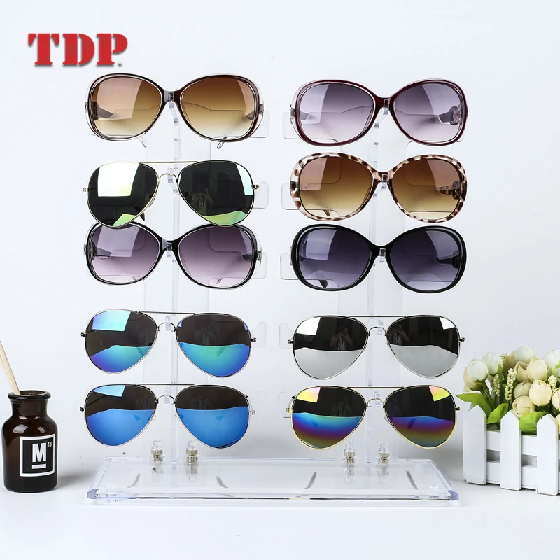 Wholesales Acrylic Counter Top Shop Sunglasses eyelash display Holder Eyewear Display Stand