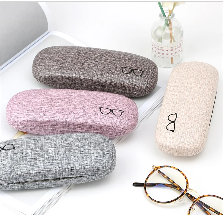 Spectacles Box Eyeglasses Box Protector Container Pu Covered Glasses ...