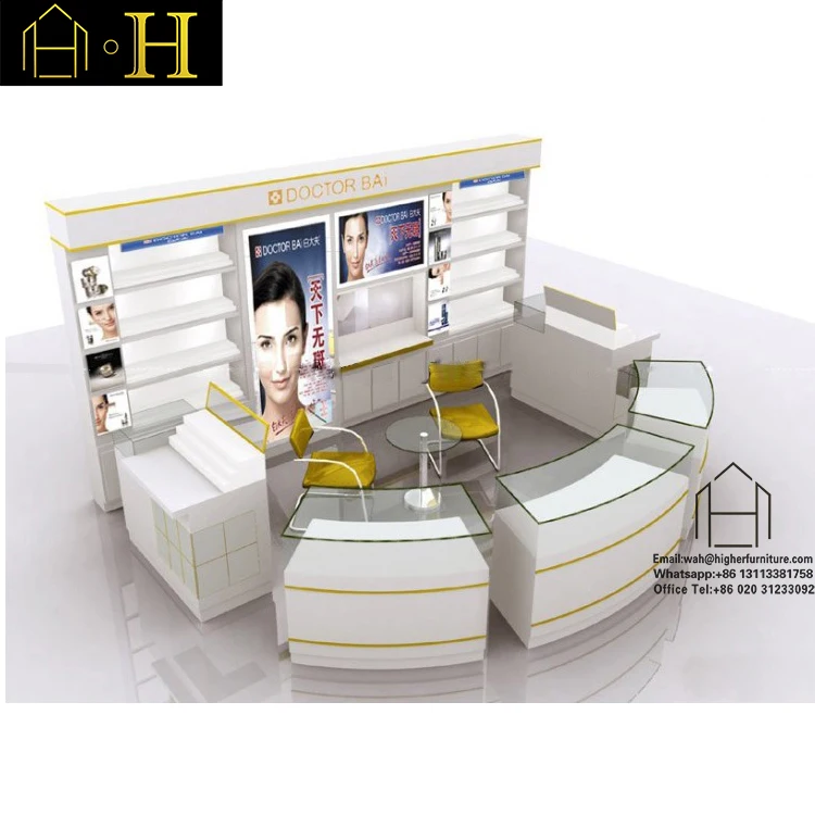 Modern Cosmetic Showroom Design Cosmetic Showcase For Shop Interior