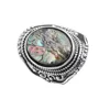 Sun Classical Ancient silver ring unisex jewelry Roman Elegance style jade ring