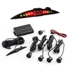 Car parking rearview sensor system with waterproof ultrasonic sensor and led display