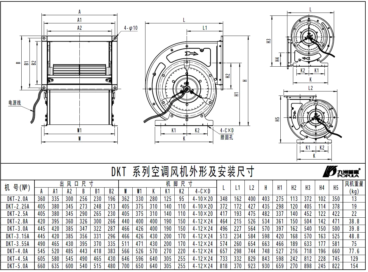 Dkt Air Condition Fan Popula， Misting Fan Air Cooler Centrifugal Fanaxial Fan 