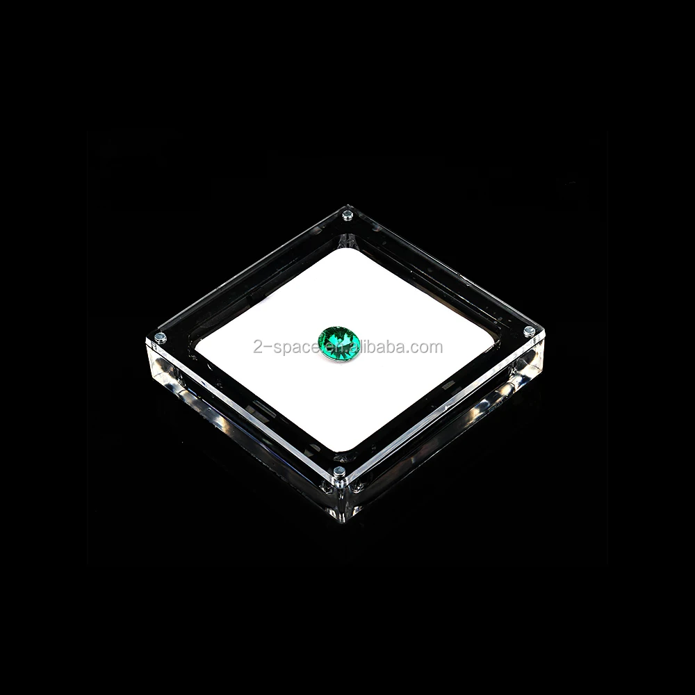 Wedding Diamond Storage Case Lucite Gemstone Casket Transparent Acrylic