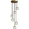 K9 Crystal Bar Pendant Light with 6 Lights Home Ceiling Light Fixture Flush Mount