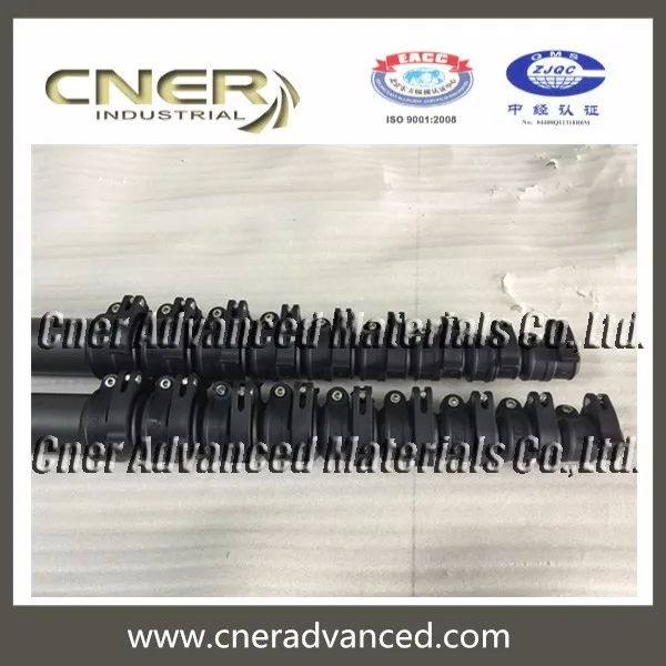 carbon fiber extended tube in matt finish with clamps