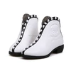 Lady fashion shoes women PU leather round toe ankle boots