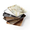 The whole case wholesale 12.8" x 8.8"x 0.59" Inch Acacia Wood rectangle Serving Brown melamine Tray set of 24