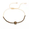 Japan Miyuki Jewelry Eco Friendly Resin Cube Wooden Bracelet Braided