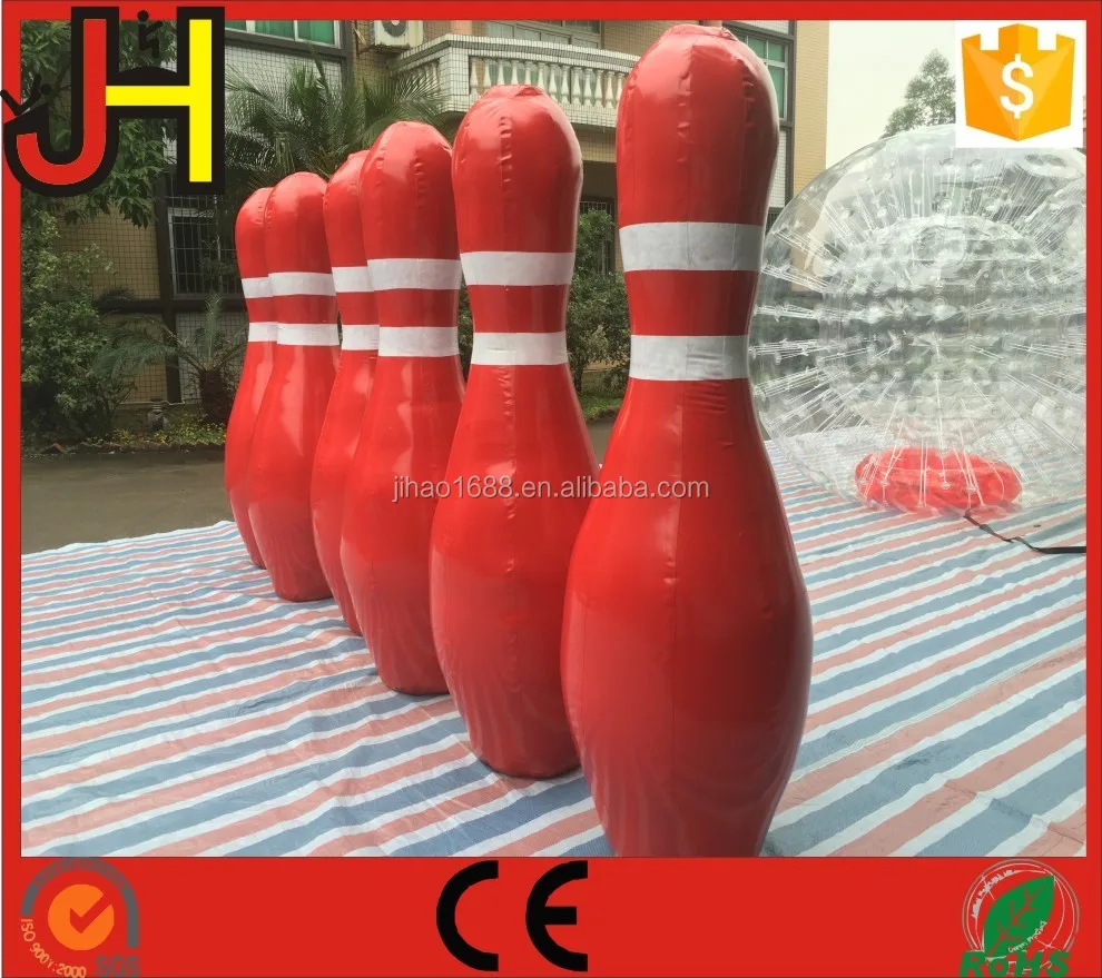 inflatable human bowling set