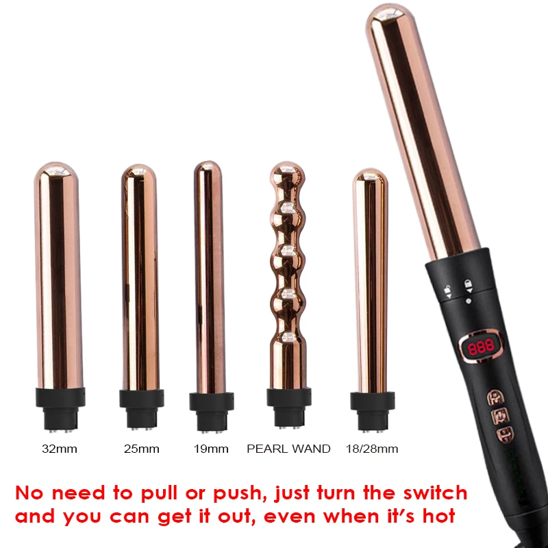 rose gold curling wand set