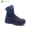 All leather desert black army footwear suede china lining Military boots for men