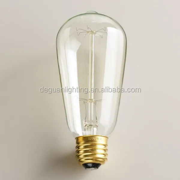 Vintage Antique Edison bulbs ST64 E26/E27 Filament Long Life Edison 120V 60W Light Bulbs