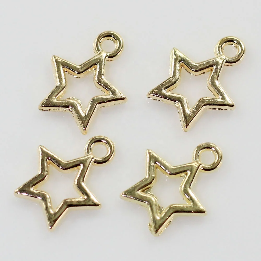 Vintage Zinc Alloy Charms Gold Silver Stars Charms Pendants For DIY Necklaces Bracelets Jewelry Accessories