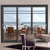 custom size tempered glass fixed window used commercial aluminium frame large glass sliding windows In china
