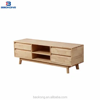 Solid Wood Latest 4 Drawers Tv Stands Modern Moveable Furniture Solid Wood Latest 4 Drawers Tv Stands