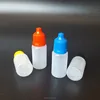 Contact lens care solution bottle eye drop bottle with red cap