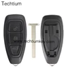 New Plastic ABS remote 3 button flip key cover shell case blankkey fob blank case with logo for Ford fiesta focus