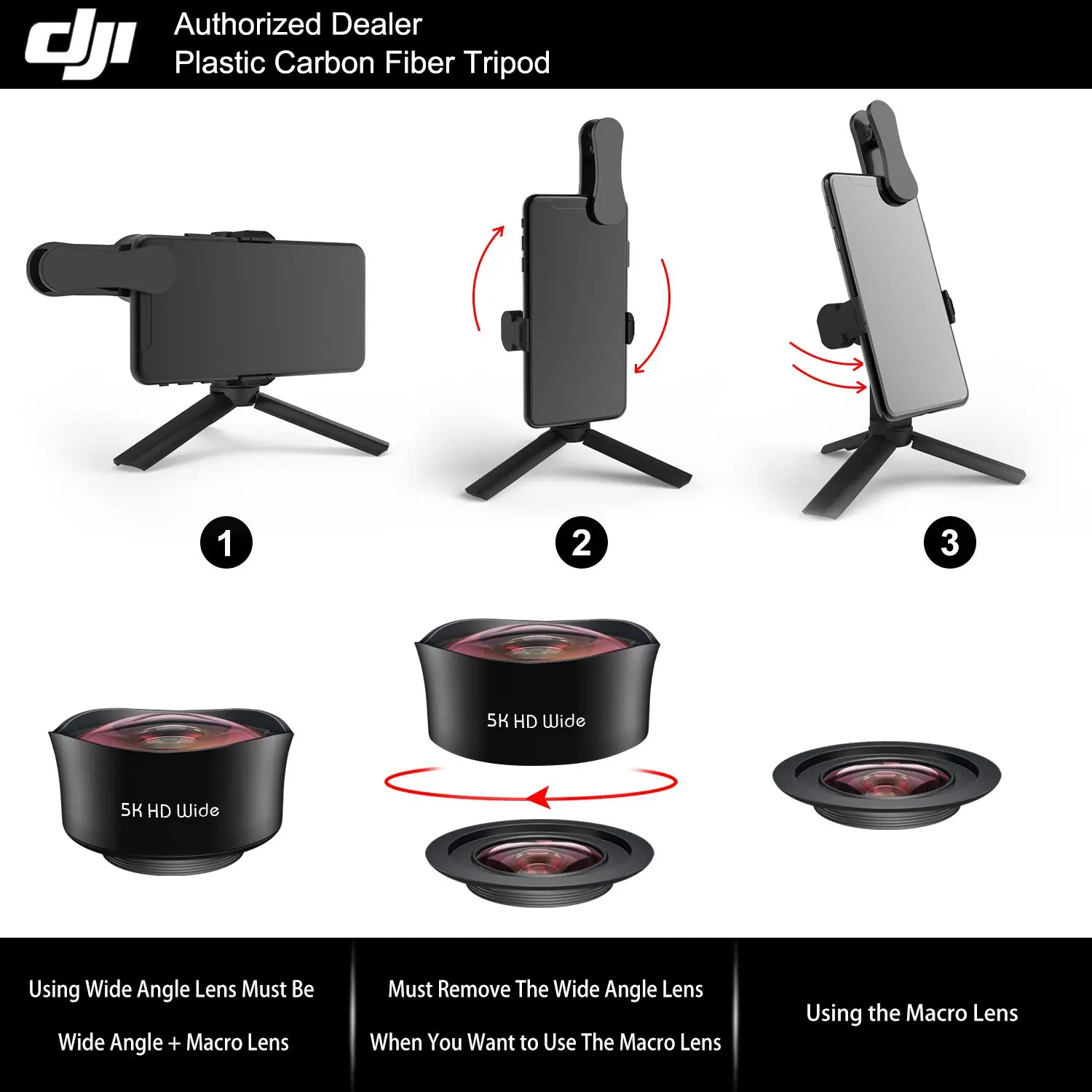 creative idea phone camera lens 5k hd 120 degree wide angle