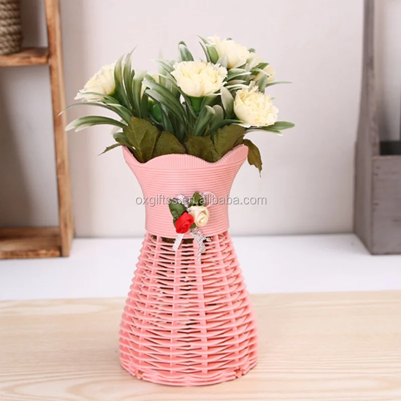 Oxgift Wholesale White Plastic Flower Vase Buy Plastic Vase,Plastic