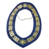 Pasted master Gold Chain Collar with Jewels Regalia Past Lodge Blue for The Free Mason