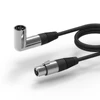 3pin XLR Right Angle male to female MIC speaker OFC flexible professional stereo audio Microphone cable