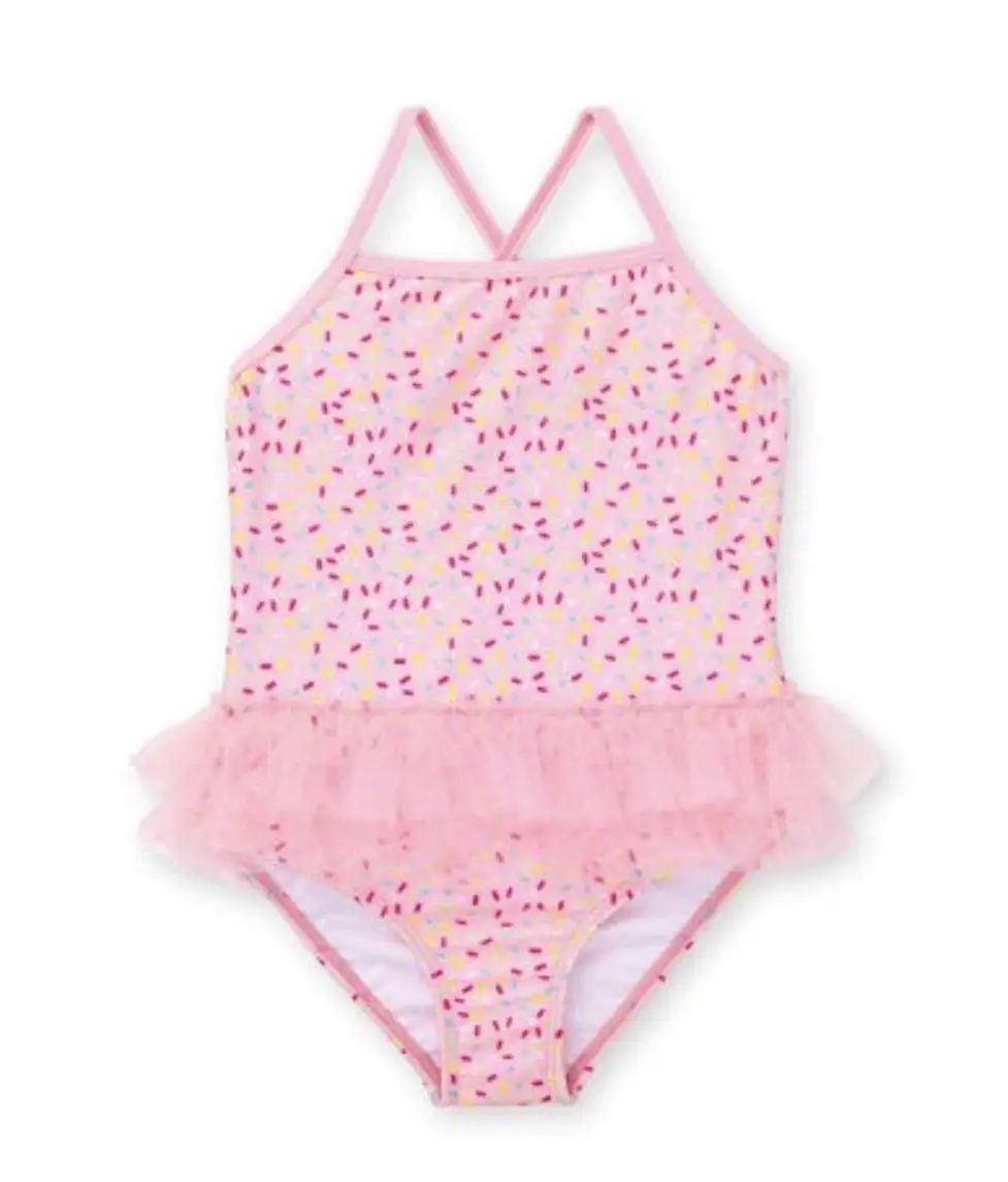 Disney Frozen Baby Toddler Girls One Piece Swimsuit UPF 50 Pink Tutu Sisters 2T