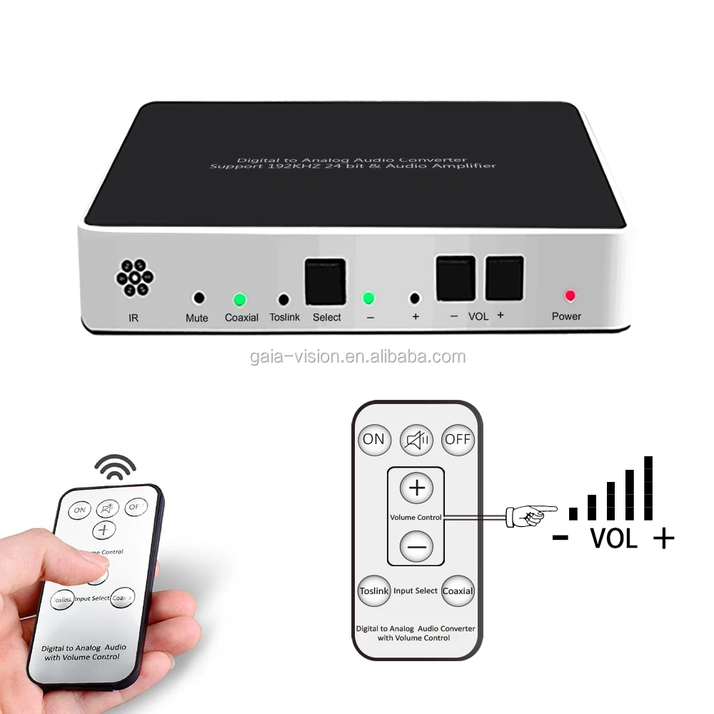 24bit Audio Amplifier Digital To Analog Audio Converter By Remote Control Buy Digital Audio To