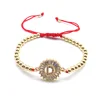 Hot Sale DIY Letter A Bracelet With Micro Pave Zircon Customized Initial Letter Bracelet
