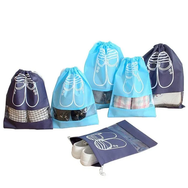 Fashional Reusable Non Woven Drawstring Shoe Bag With Pvc Window - Buy ...