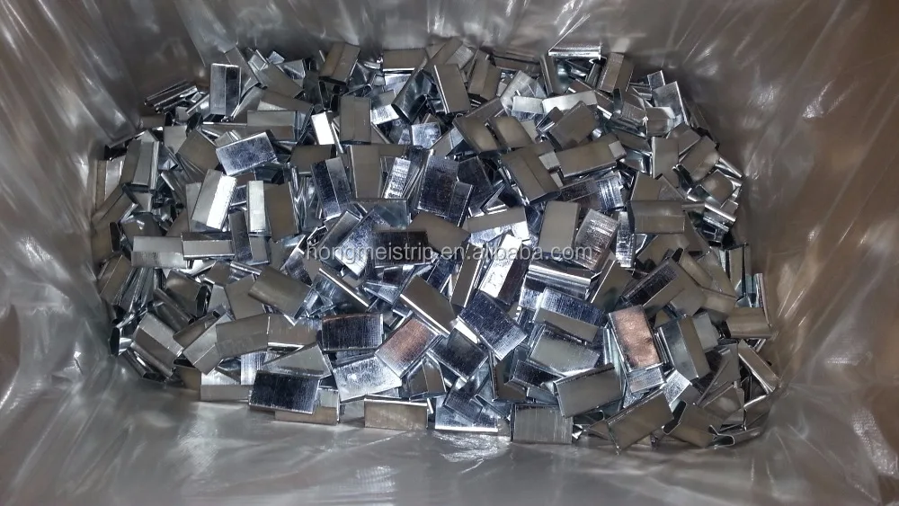 Open Type Hot dipped Galvanized Steel strapping clips ,strapping seals metal packing clip