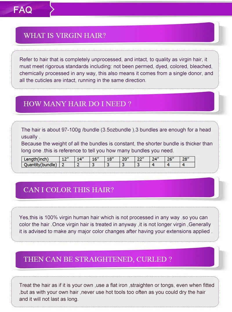 raw unprocesse hair weft brazilian virgin hair